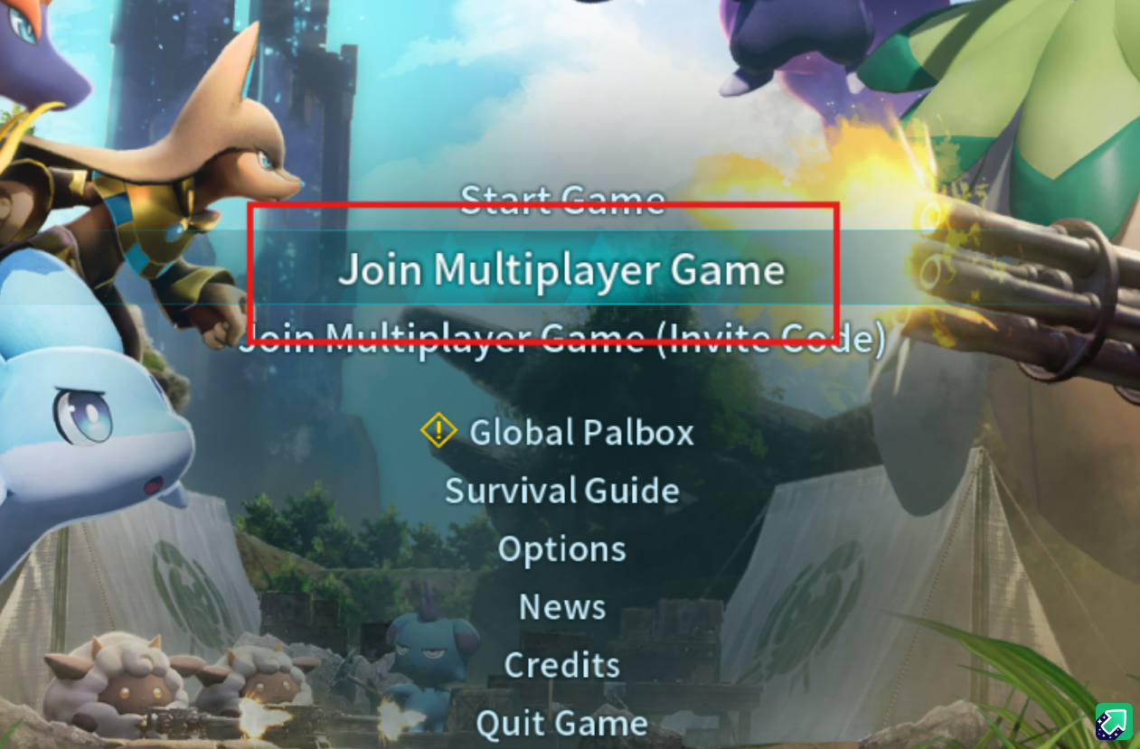 Palworld Join Multiplayer Game Menu