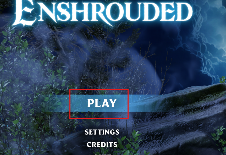 Enshrouded Main Menu Play Button