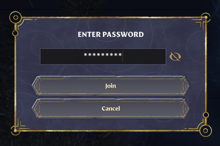 Enter Server Password