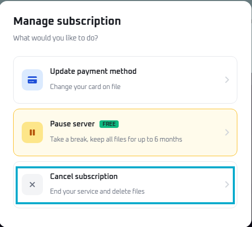 Manage Subscription Button